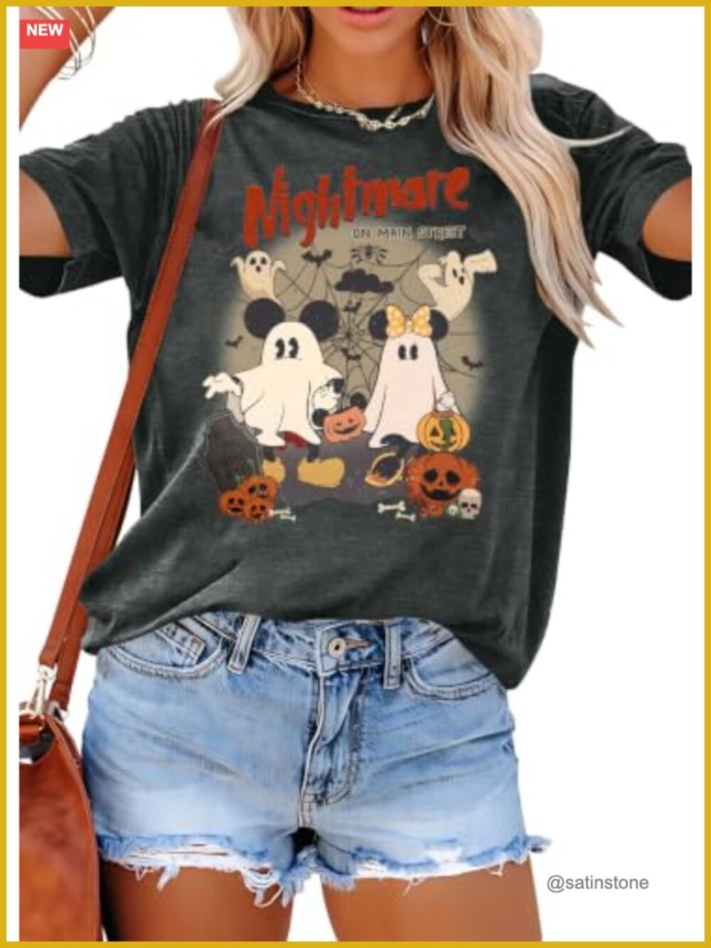 Cute Halloween Ghost T-Shirt Women Pumpkin Tee Soft Stretch